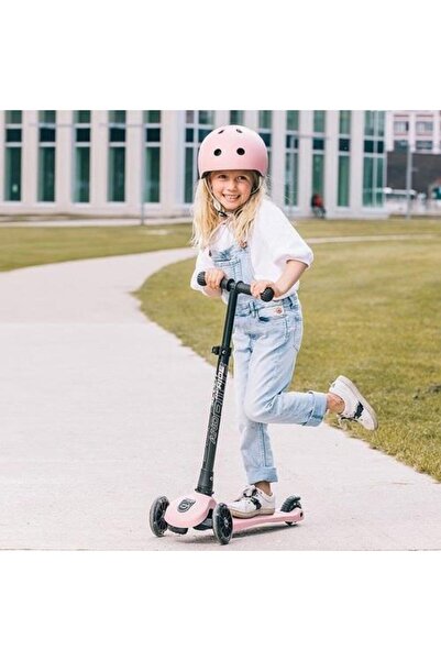 SCOOT AND RIDE Highwaykick 3 LED Tekerlekli Çocuk Scooter Pembe 170301-96346