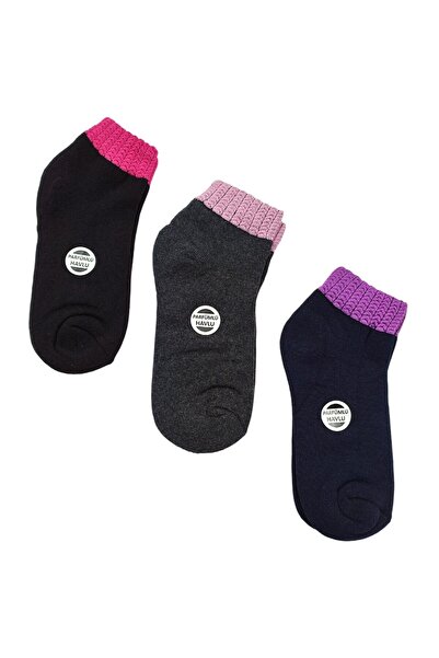 AXE SPORTSWEAR جوارب نسائية شتوية للكاحل ملونة باللون الأزرق الداكن والأسود أ...