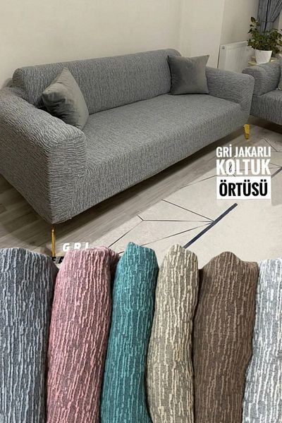 nurlan Jacquard Sofa Cover Elastic Non-Slip 3-Seater Sofa Bed Couch Cover 1 Piece