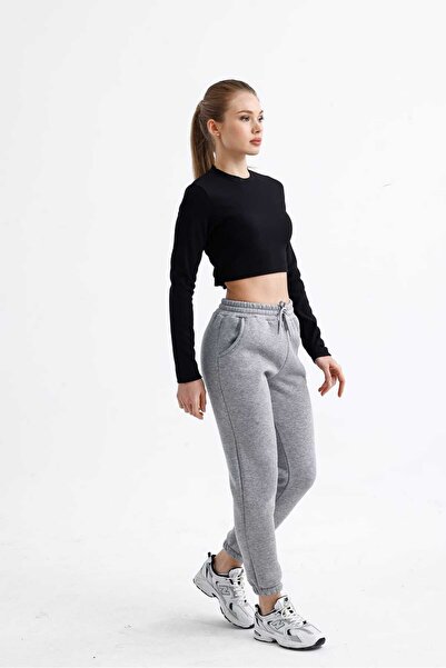 Butik UNİSEX 3 İPLİK ŞARDONLU PAÇA LASTİK DETAYLI EŞOFMAN