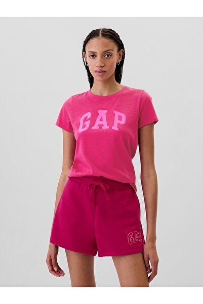 GAP Kadın Pembe Logo T-Shirt
