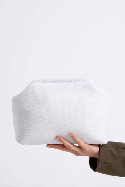HEYBE'S Γυναικεία τσάντα Clutch Λευκή