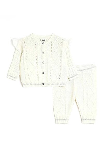 Next Baby River Island Kız Bebek Krem Örgü Alt Üst Takım