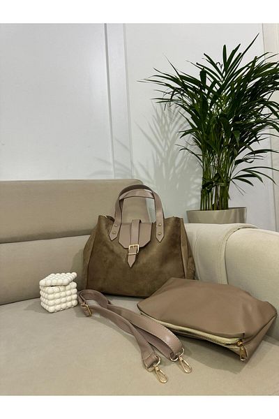 Moda Sekiz Geantă de umăr pentru femei cu închidere magnetică și geantă de machiaj cu curea
