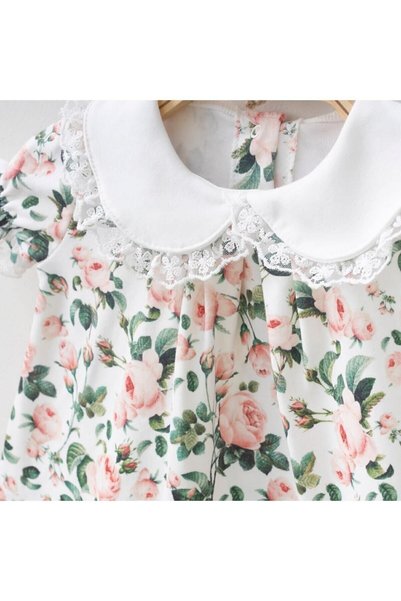 Minimus Newborn Baby Girl Summer 3"-Piece Floral Lina Dress Set Short-Sleeved Summer Baby Set