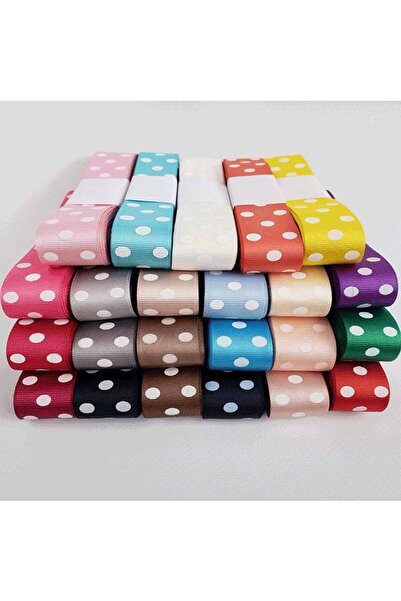 Hobiceyiz Grogren Kurdele Puantiyeli 2,5 cm 10 Metre