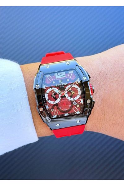 Reward A 145046   Red Silicone Cord Men's Wrist Watch