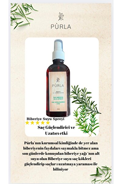 PURLA AROMATERAPİ Biberiye Suyu Saç Spreyi