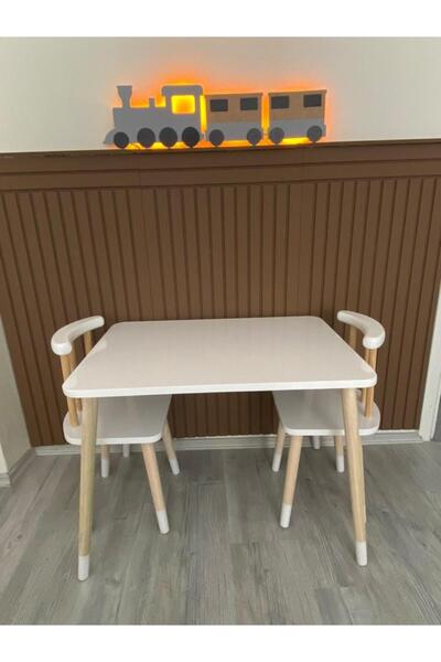 YILDIZ YAZ SİL ÖZELLİKLİ ÇOCUK AKTİVİTE MASA 2 ADET SANDALYE