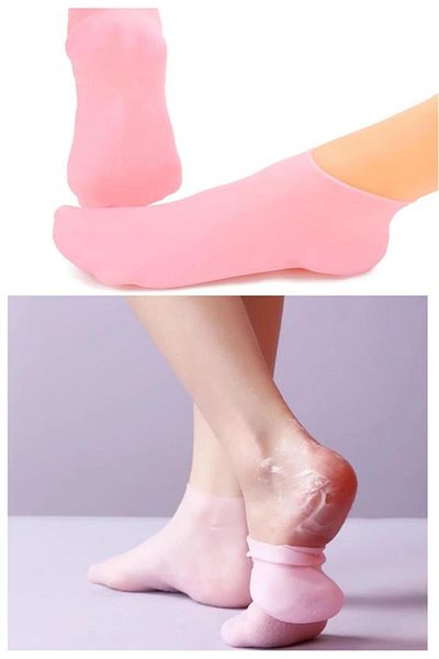 Bunyon 1 Pair Silicone Moisturizing Foot Mask Spa Gel Heel Socks Foot Care Sock Heel Crack Protector