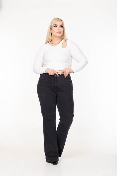 EYLÜLXXL Spanish Legs Large Size Jeans Pants