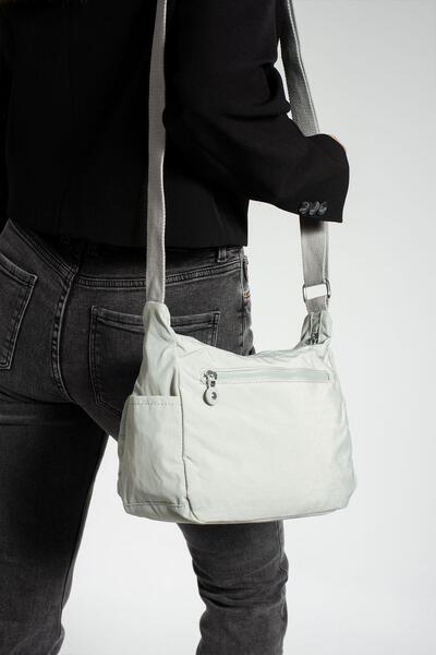 modvina Відкрита сіра оригінальна тканина Krinkıl Водонепроникна жіноча сумка через плече 3010