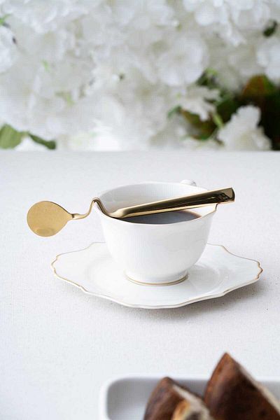 ACAR 7694 Karat Moon - Set of 2 Honey Spoons Gold
