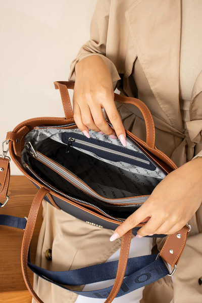 Just Polo حقيبة كتف نسائية، حقيبة يومية بحزام متقاطع، حقيبة يد وكتف أنيقة