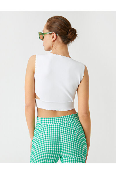 Koton Crop Atlete Window Detaliat Gât în V