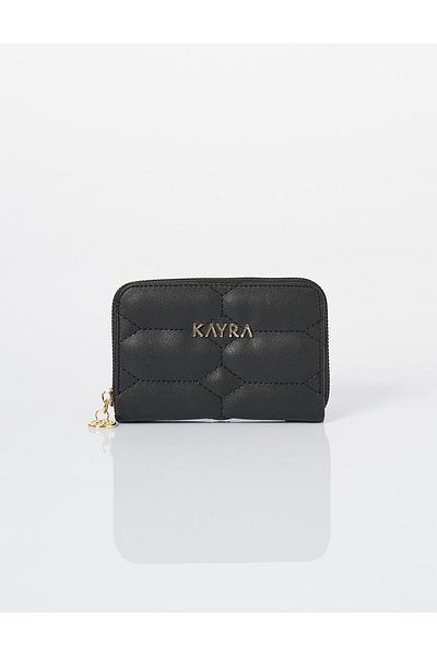 Kayra Portofel matlasat negru