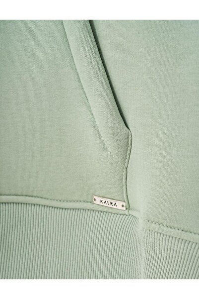Kayra Kapüşonlu Sweatshirt Küf Yeşili