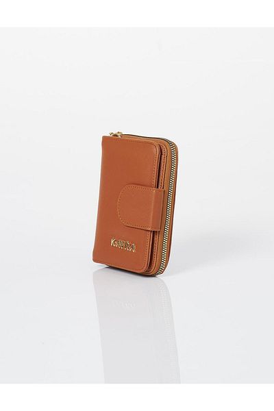 Kayra Portofel bronzat - Compartiment dublu