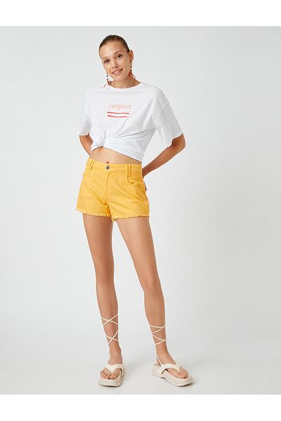 Koton Şahika Ercümen - X Denim Shorts with Pockets