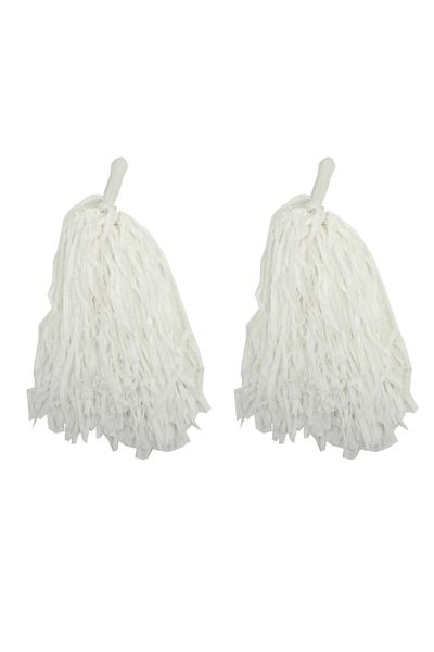 MCM GROUP 1 Pair (2 Pieces) White Color April 23 Show Pompom