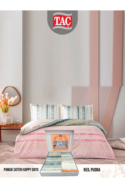 Taç Σετ Παπλωματοθήκη Neil Powder Cotton Satin Διπλό