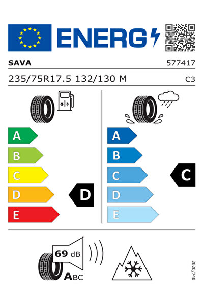 SAVA 235/75r17.5 132/130m Avant 4 Ön Lastiği (ÜRETİM YILI: 2023)