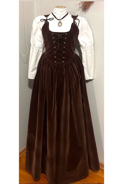 Asushvintage Καφέ βελούδινο Gilet