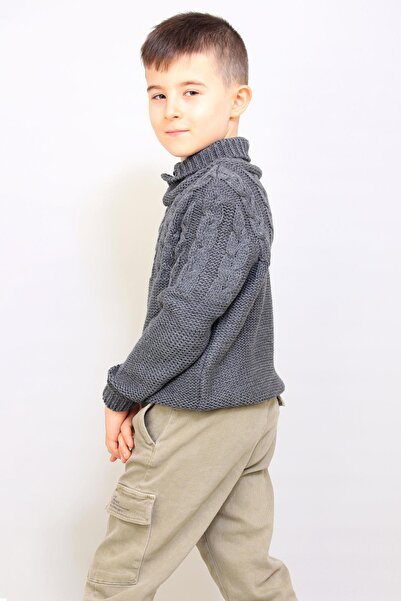 ALEXANDERGARDI Pulover pentru copii cu guler șal (C20-18573)