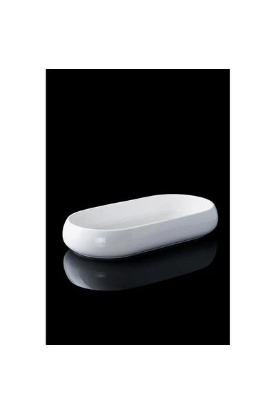 ACAR 35 cm Bianco Perla Porcelain Gondola Bowl - Mst374