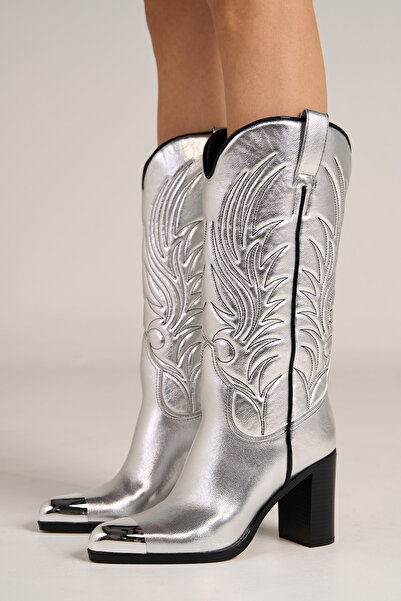 Katy Perry Zaina Women - Silver Colored Western Heeled Boots