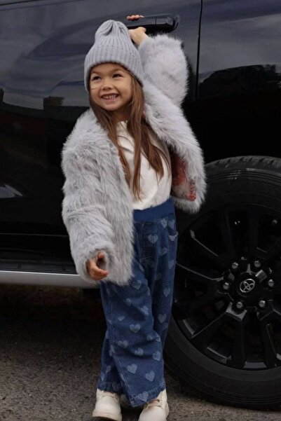 Kidmark Çocuk Modası Kız Çocuk Kalp Detaylı Kot Pantolon