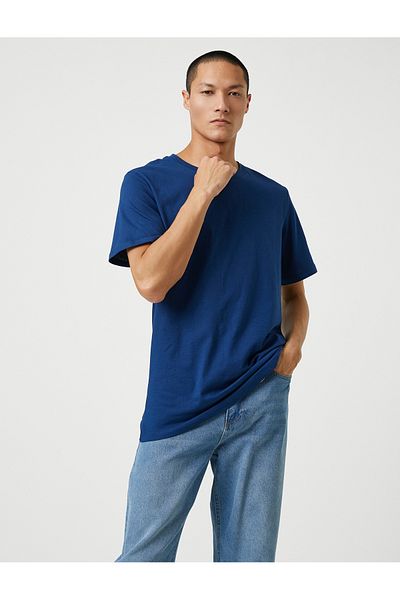 Koton Basic T-Shirt Slim Fit Crew Neck Short Sleeve Cotton