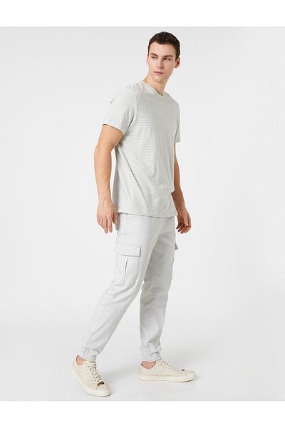 Koton Jogger Cargo Pants with Lace Waist Pocket Detail