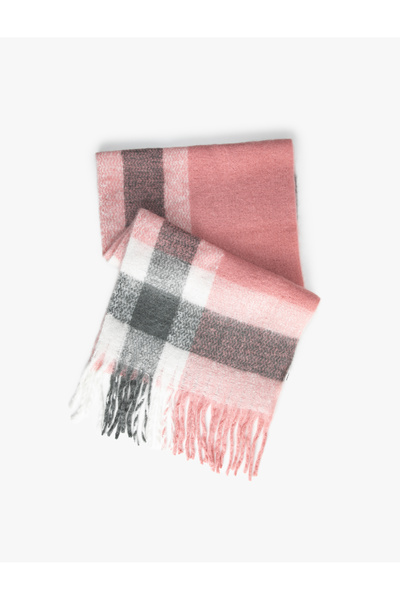 Koton Πολύχρωμο μαλακό κασκόλ με καρό σχέδιο