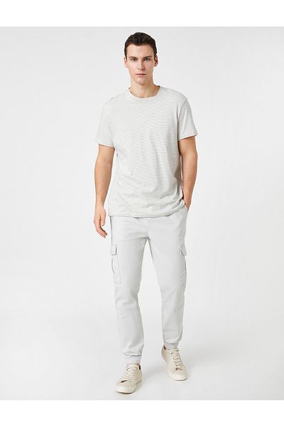 Koton Jogger Cargo Pants with Lace Waist Pocket Detail