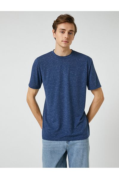 Koton Základní tričko Crew s krátkým rukávem Slim Fit