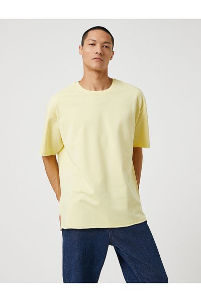 Koton Basic Oversize T-Shirt mit Rundhalsausschnitt und kurzen Ärmeln