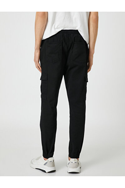 Koton Jogger Cargo Pants with Lace Waist Pocket Detail