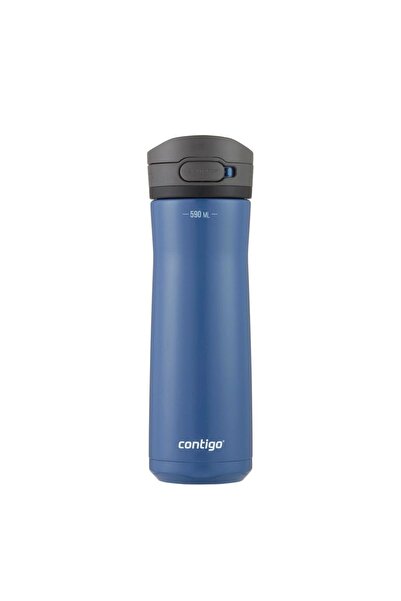 Contigo Jackson Chill 2.0 Çelik Tek El Bas İç Kilitli Su Matarası 590ml - Mavi