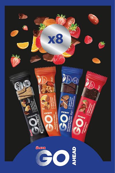 Ülker Go Ahead Welcome Pack Protein & Fruit Bar X 8 Pieces