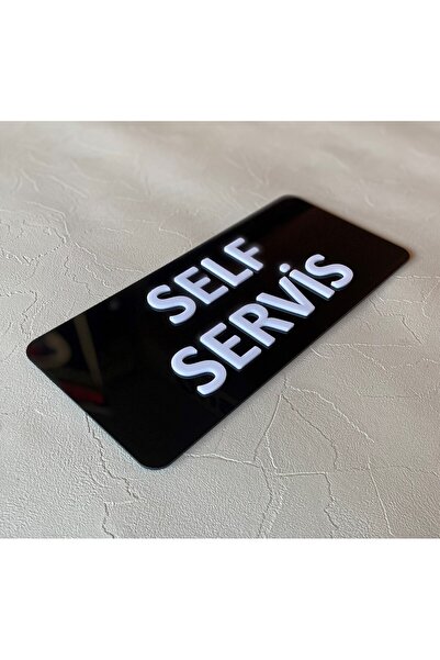 Pleksiglas Ürünleri self servis yazısı 3mm pleksi