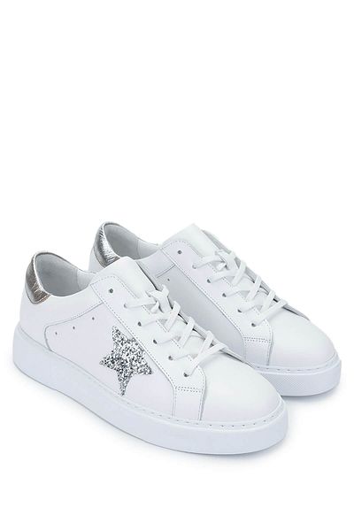 Tamer Tanca Women's Genuine Leather White Sneakers & Sports Shoes