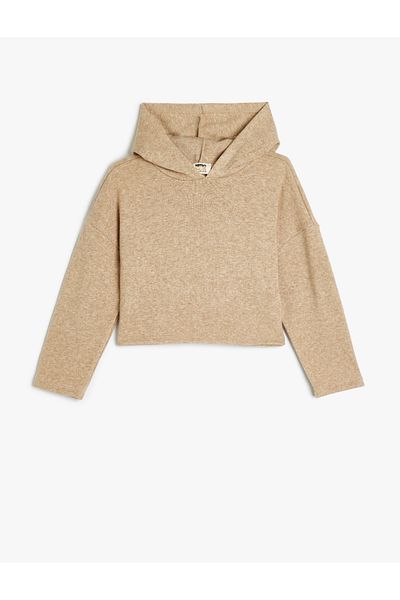 Koton Viscose Blend Hooded Long Sleeve Sweatshirt