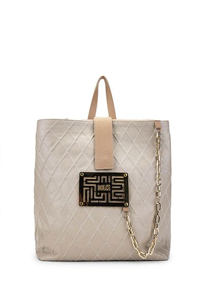 Dolce Women's Vegan Beige Cap Backpack
