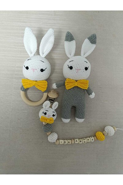 CNR AMİGURUMİ Gri Tavşan Set