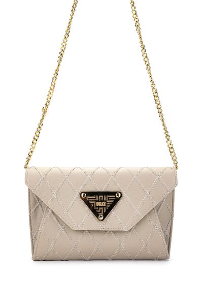 Dolce Women's Vegan Beige Cap Messenger Bag