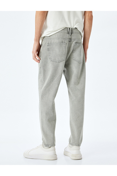Koton Cotton Pocket Detailed Loose Fit Jean Trousers