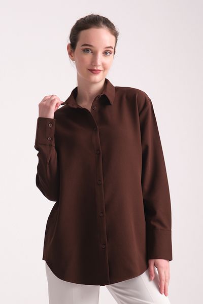Redline Μακρύ βασικό γυναικείο πουκάμισο Pure Oversize