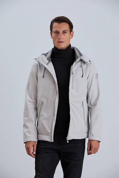 PIQUE Ανδρικό παλτό Softshell με αποσπώμενη κουκούλα