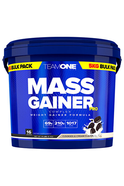 TEAM-ONE منتج Team One Life Mass Gainer Pro، بنكهة الكوكيز والكريمة، 5 كجم